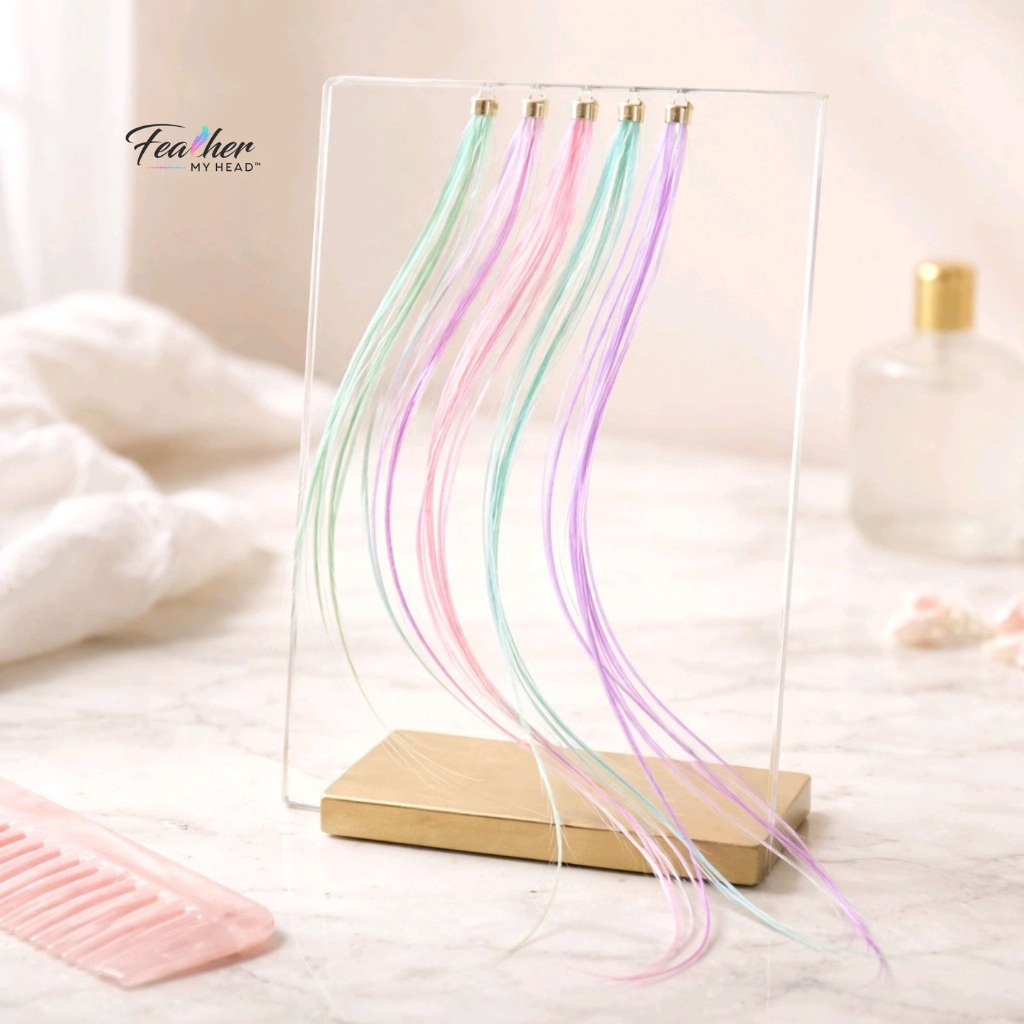 Pretty in Pastel Hair Feathers (Pink, Purple, Blue, Green, Yellow)