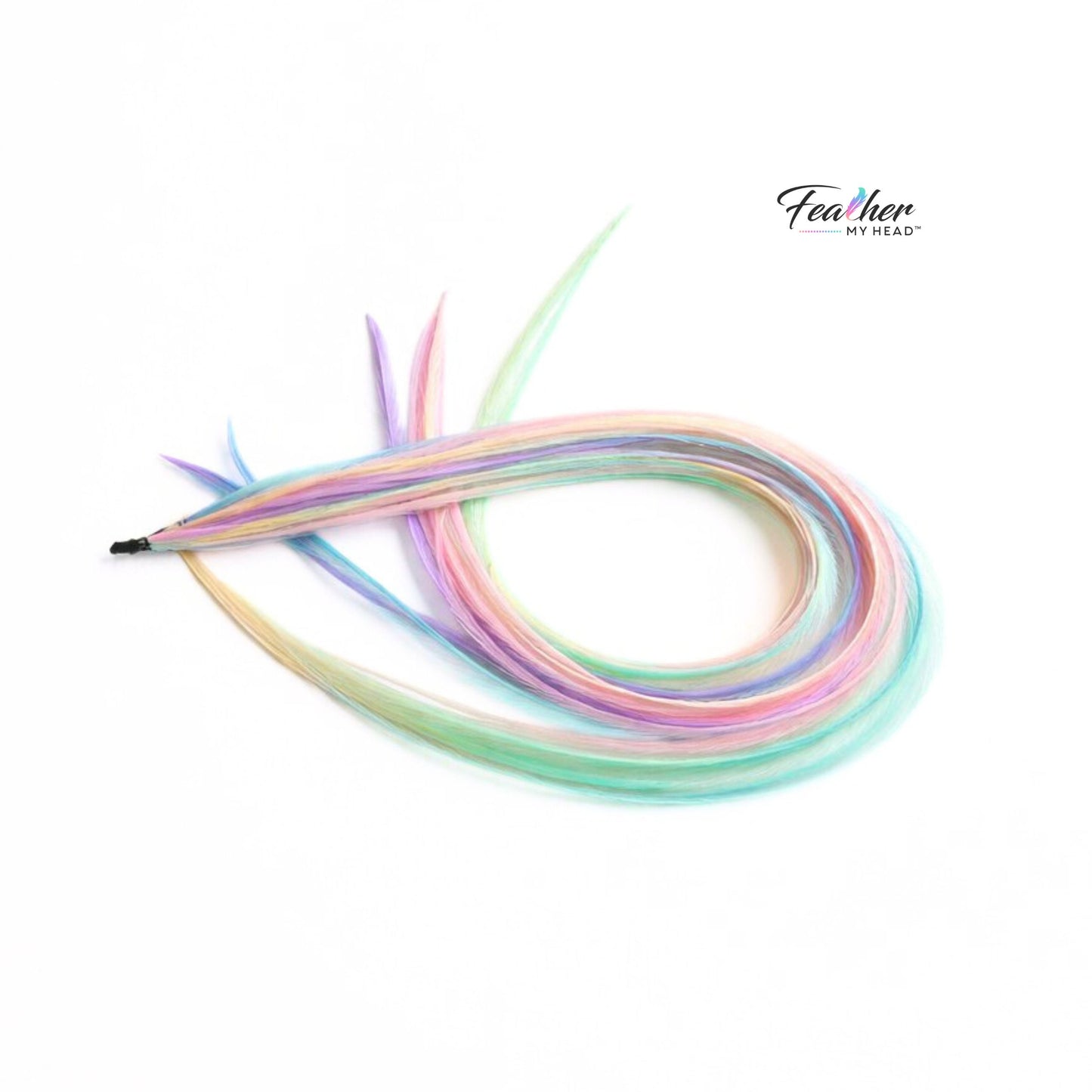 Pretty in Pastel Hair Feathers (Pink, Purple, Blue, Green, Yellow)