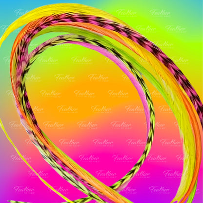 Laser Beam Glow Hair Feather– Bundle