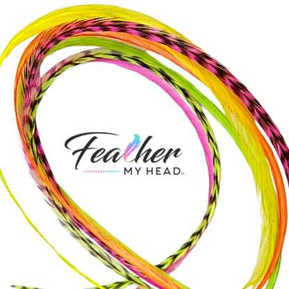 Laser Beam Glow Hair Feather– Bundle