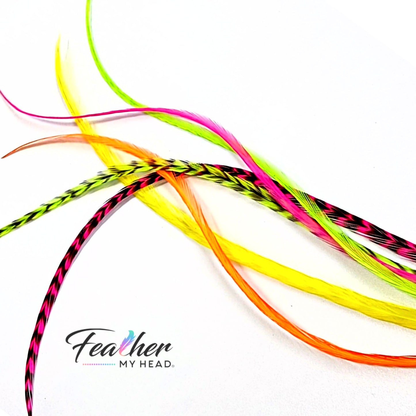Laser Beam Glow Hair Feather– Bundle