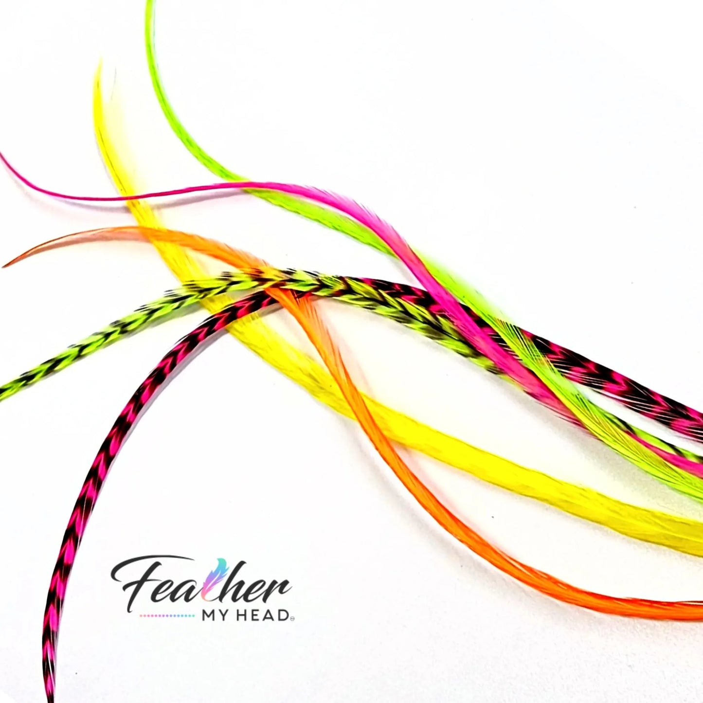 Laser Beam Glow Hair Feather– Bundle