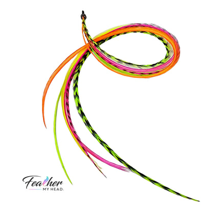 Laser Beam Glow Hair Feather– Bundle