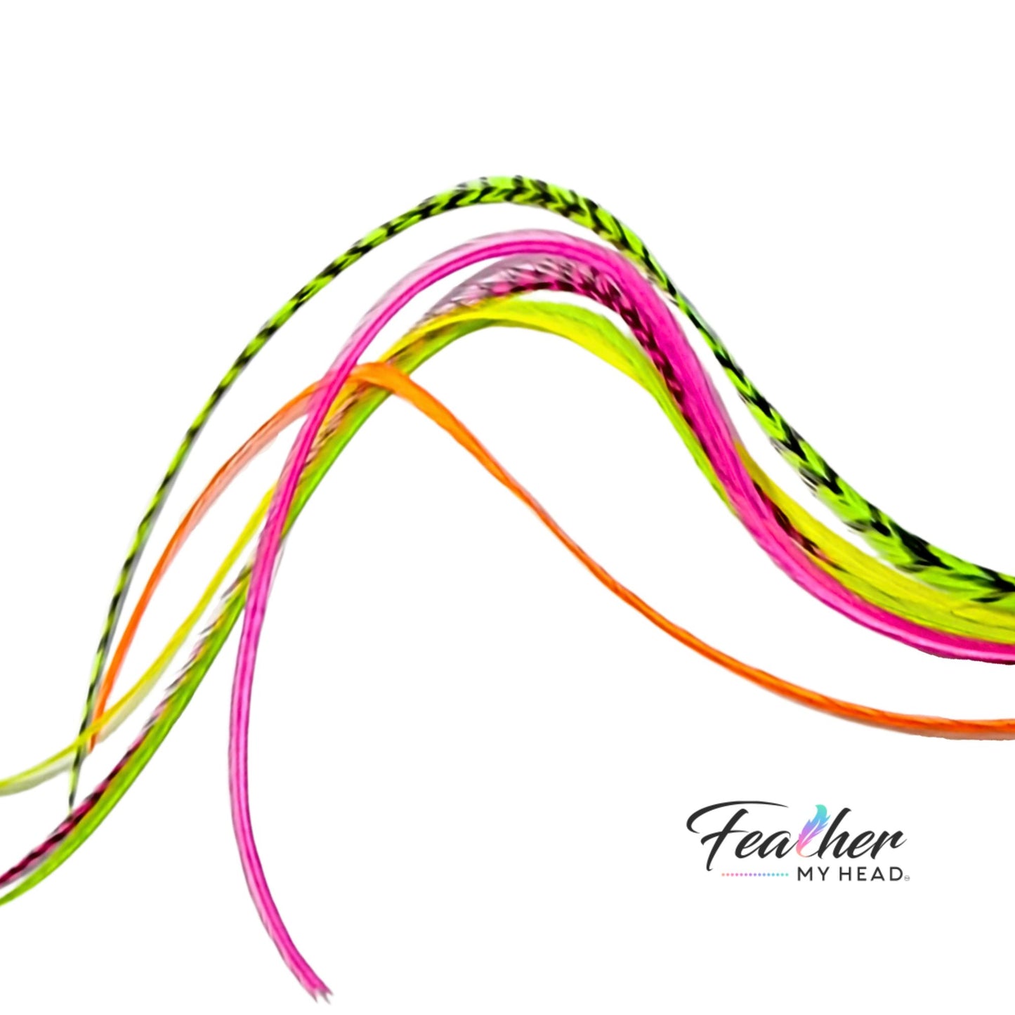 Laser Beam Glow Hair Feather– Bundle