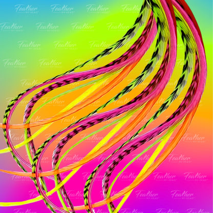 Laser Beam Glow Hair Feather– Bundle