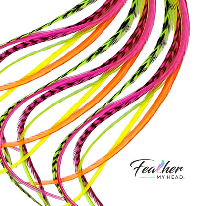 Laser Beam Glow Hair Feather– Bundle