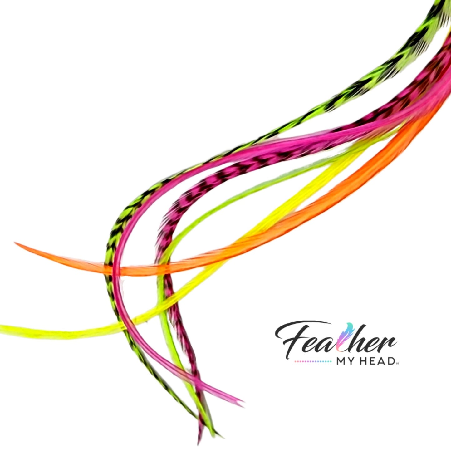 Laser Beam Glow Hair Feather– Bundle