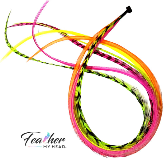 Laser Beam Glow Hair Feather– Bundle