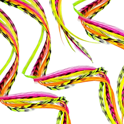 Laser Beam Glow Hair Feather– Bundle
