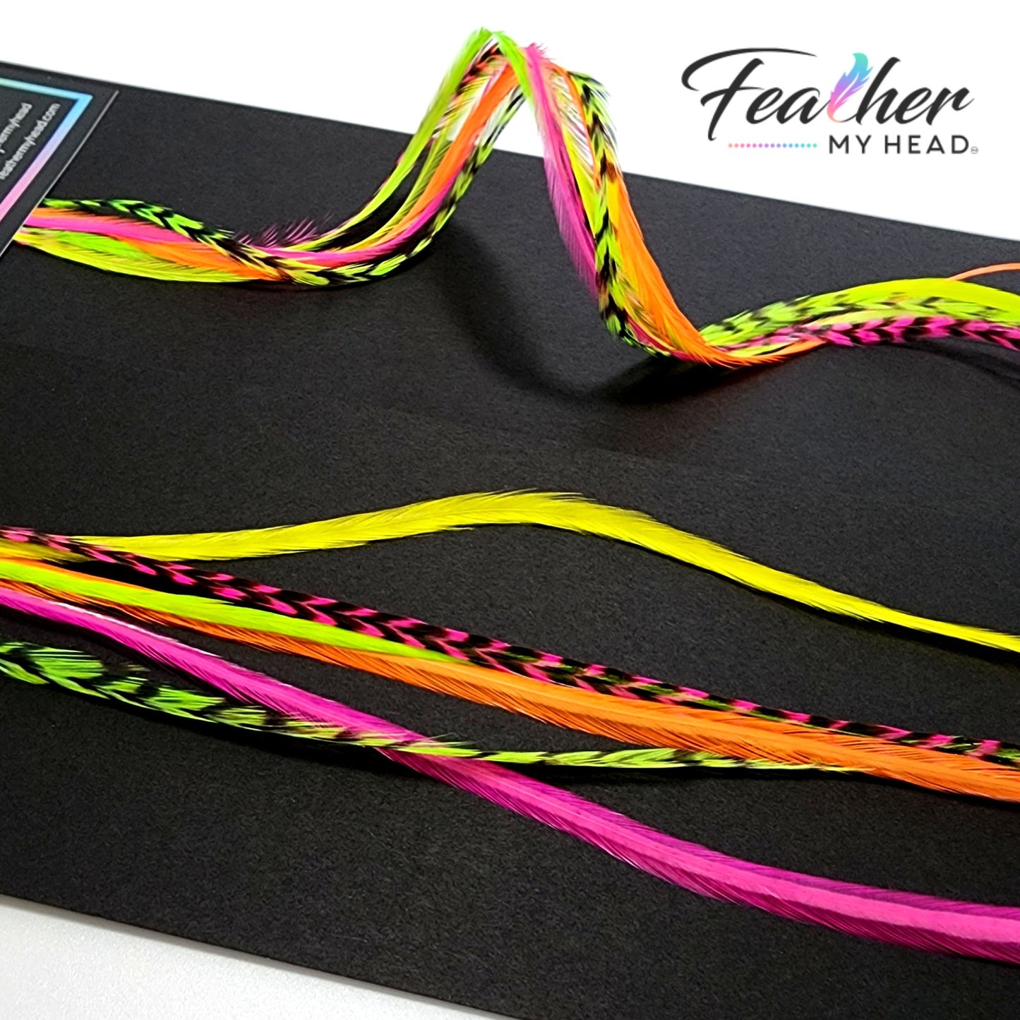 Laser Beam Glow Hair Feather– Bundle
