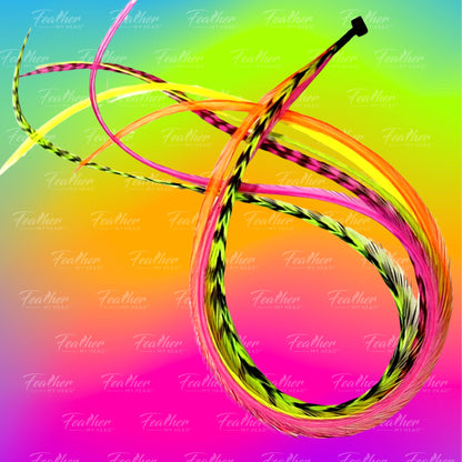 Laser Beam Glow Hair Feather– Bundle