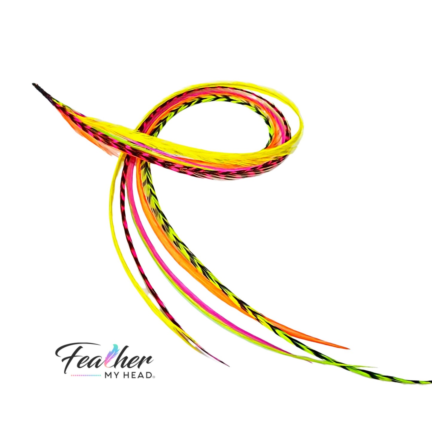 Laser Beam Glow Hair Feather– Bundle