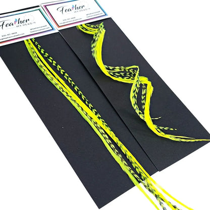Neon Yellow Glow Hair Feather