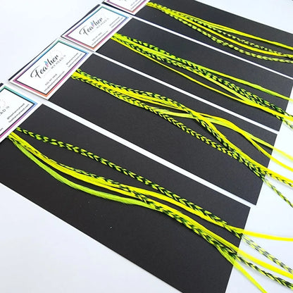 Neon Yellow Glow Hair Feather