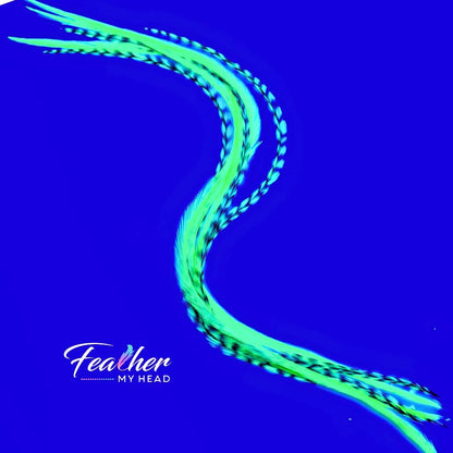 Neon Yellow Glow Hair Feather