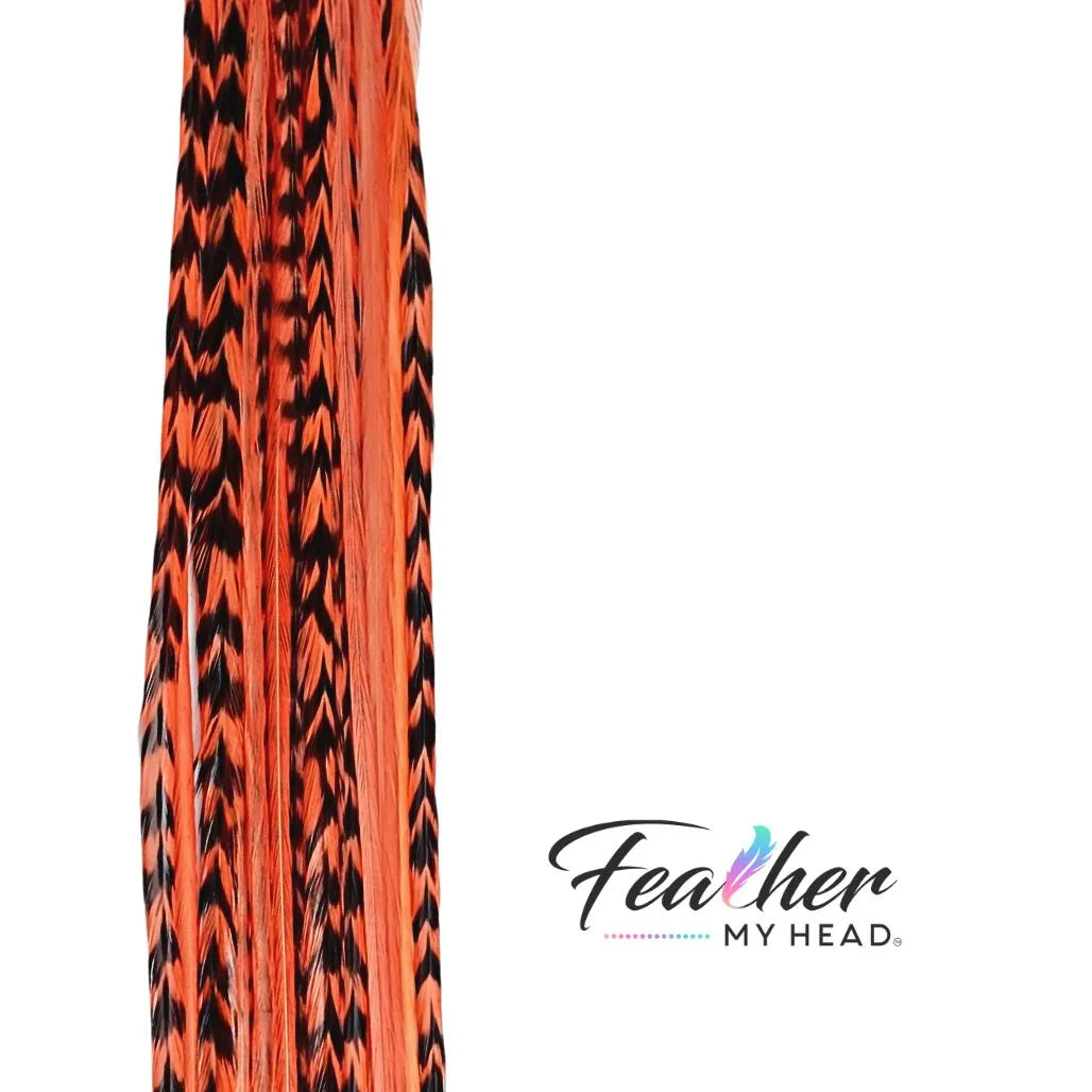 Monarch Orange Hair Feather