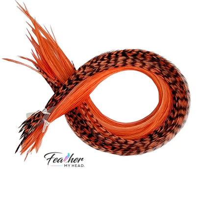 Monarch Orange Hair Feather