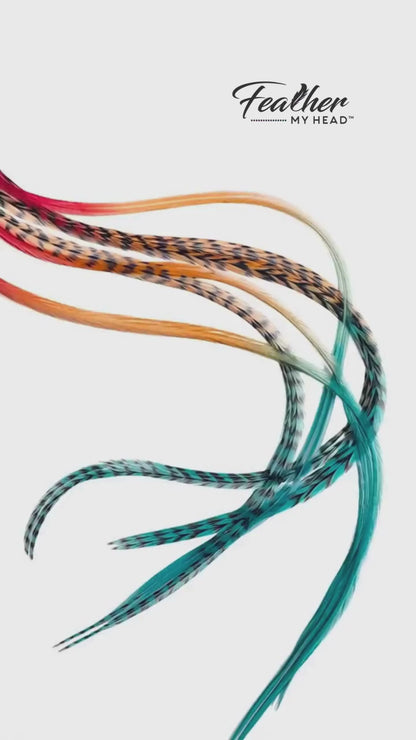 Durango Rainbow Tie-Dye Hair Feather