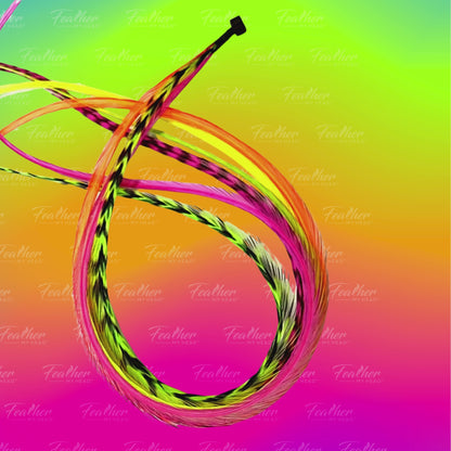 Laser Beam Glow Hair Feather– Bundle