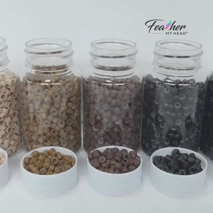 Attachment Beads,  Blonde - Light Brown - Brown - Dark Brown - Black