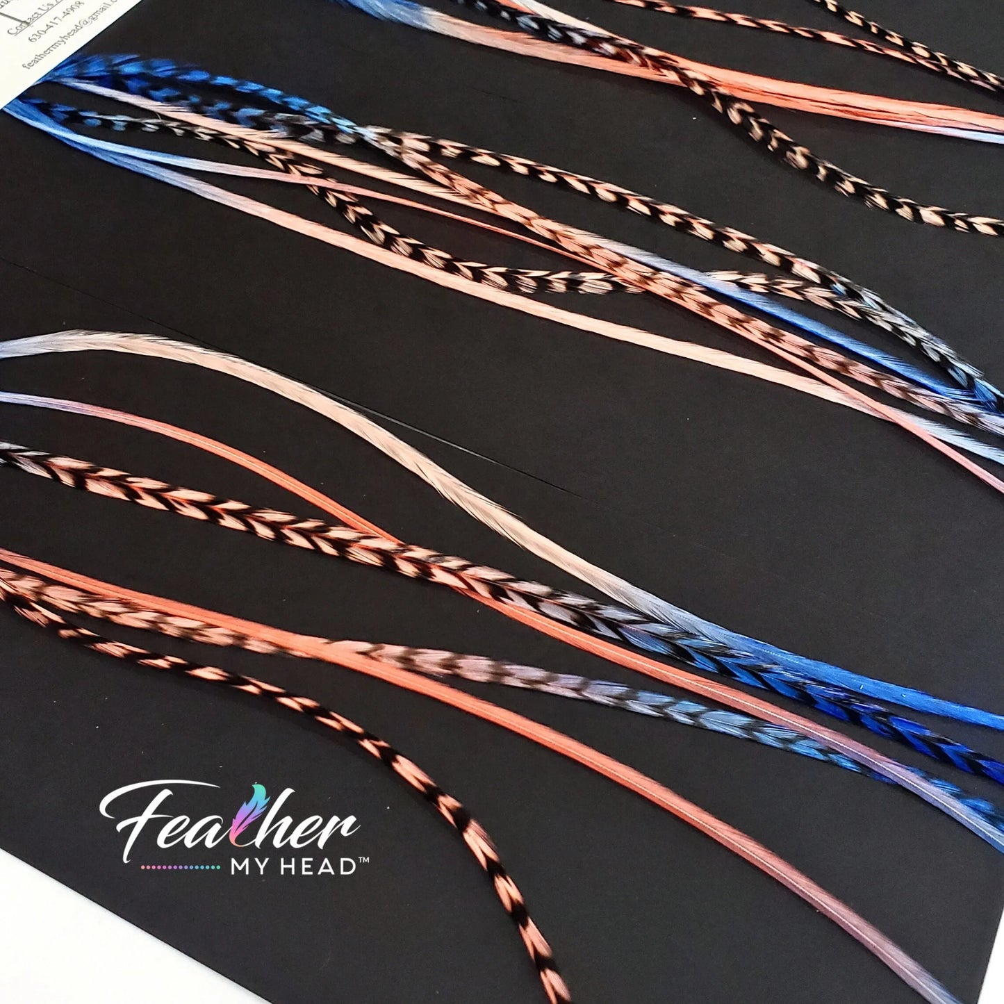 Sandy Beaches Rainbow Tie Dye Hair Feather