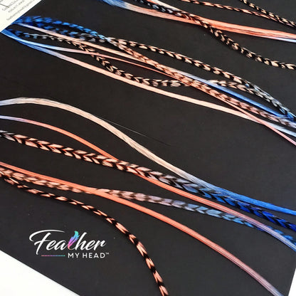 Sandy Beaches Rainbow Tie Dye Hair Feather