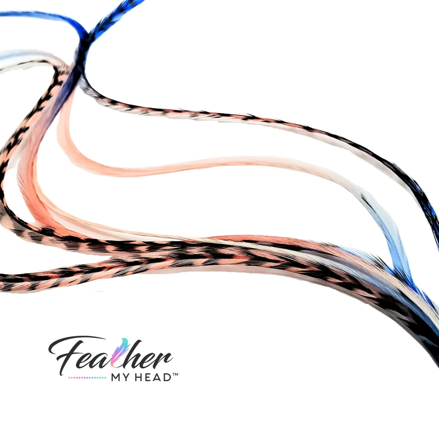 Sandy Beaches Rainbow Tie Dye Hair Feather