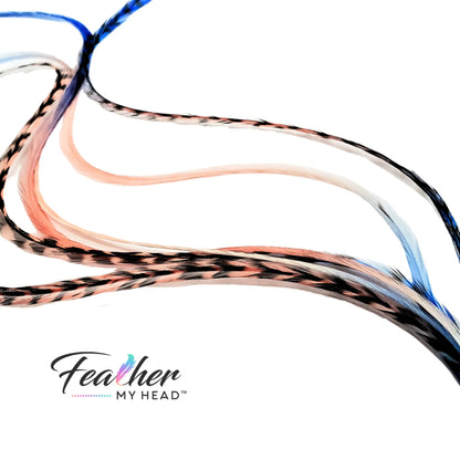 Sandy Beaches Rainbow Tie Dye Hair Feather