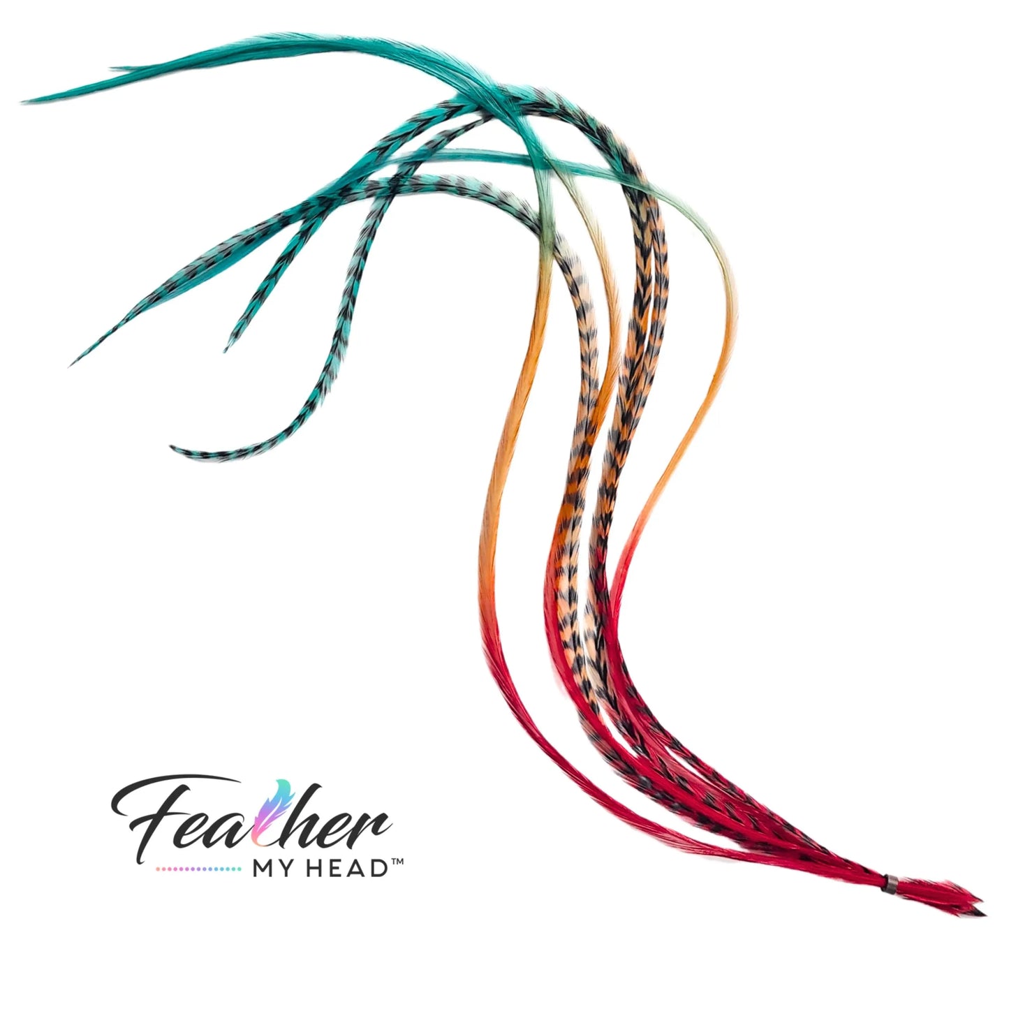 Durango Rainbow Tie-Dye Hair Feather