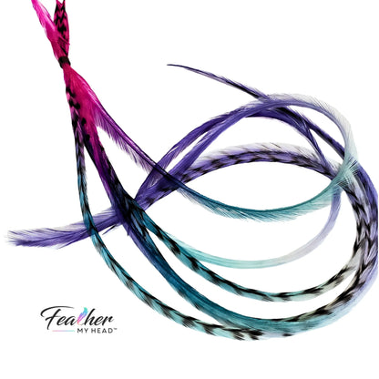 Dragonfly Rainbow Tie Dye Hair Feather