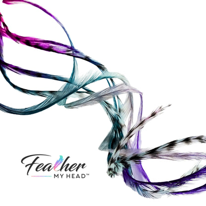 Dragonfly Rainbow Tie Dye Hair Feather