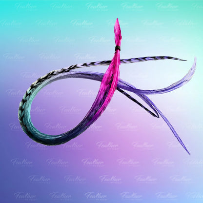 Dragonfly Rainbow Tie Dye Hair Feather