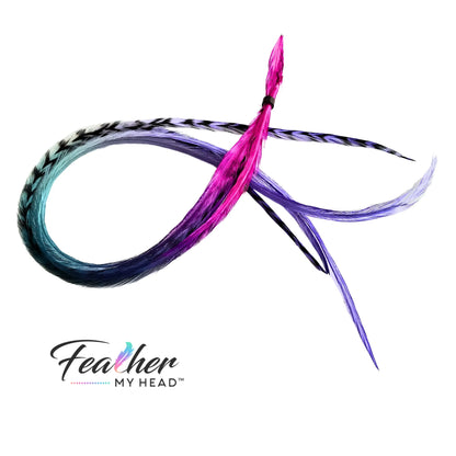Dragonfly Rainbow Tie Dye Hair Feather