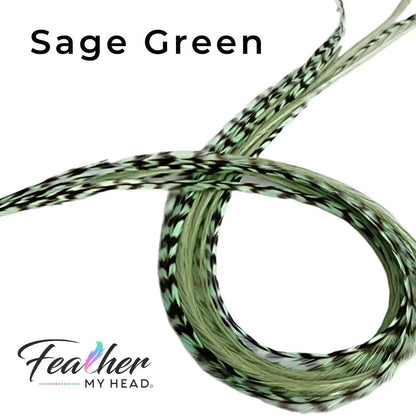 Sage Green Hair Feather