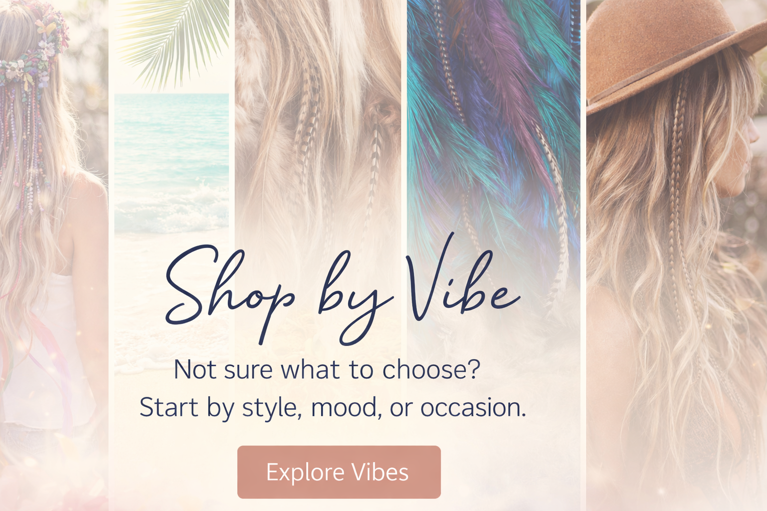 shop feather hair extensions by vibe featuring festival boho beachy natural and jewel tone feather styles