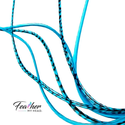Turquoise Blue hair feather extensions